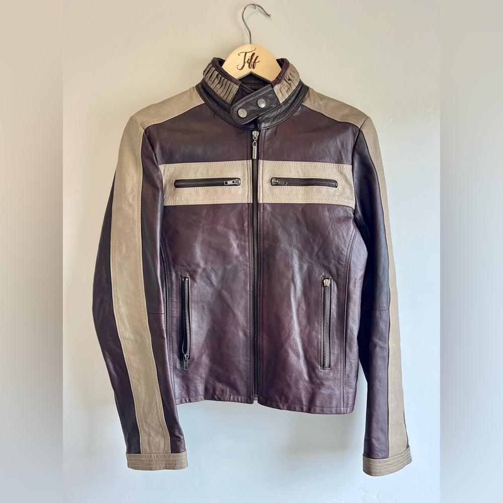 Joe’s Jeans / Vintage Leather Moto Jkt / Medium - Picture 3 of 11